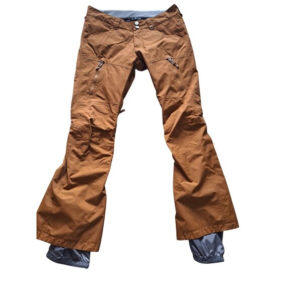 Burton Pants - B By Burton Women's Medium Cargo Snowboard Pants Brown Waterproof Ski Winter